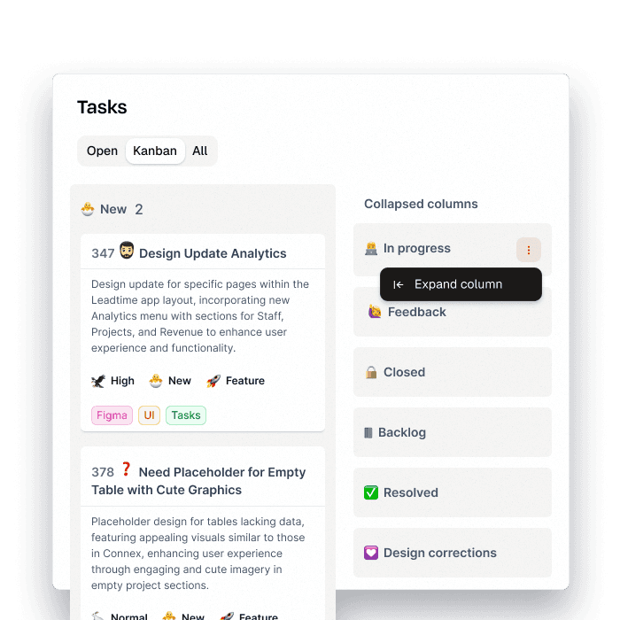 Task views in leadtime